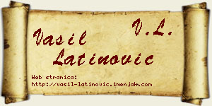 Vasil Latinović vizit kartica